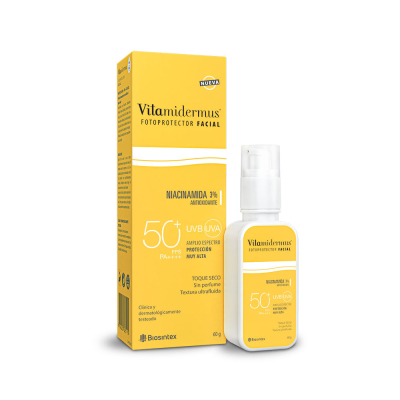 Vitamidermus Fotoprotector Fps 50 - 60Gr - Textura Ultra Fluída  