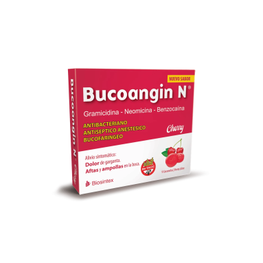 Bucoangin N Cherry - Gramicidina, Neomicina + Asoc. - 9 Caramelos - Vl