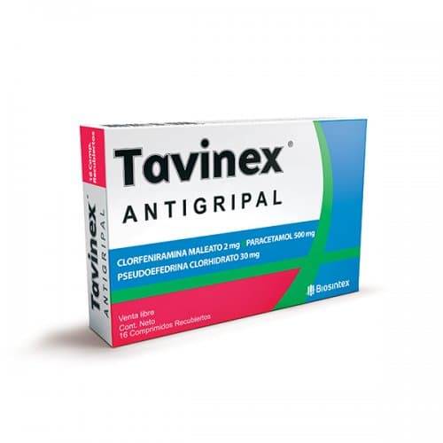 Tavinex Antigripal Nf - Paracetamol, Clorfeniramina M, Pseudoefedrina C - 8 Comp - Vbr