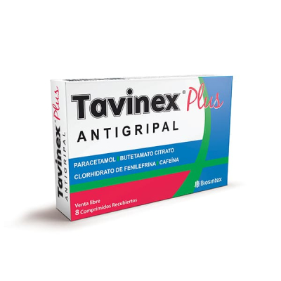 Tavinex Plus Antigripal X 16 Comp. -Butetamato, Cafeína, Paracetamol, Fenilefrina