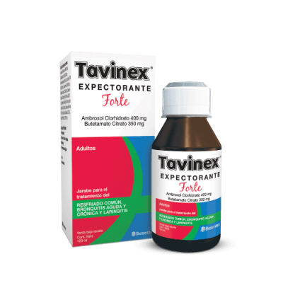 Tavinex Expect Forte - Ambroxol Clor. 400Mg + Butetamato 350Mg - Jarabe 120Ml - Vbr  