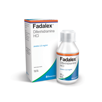 Fadalex - Difenhidramina 2.5Mg/Ml - Jarabe 120Ml -Vbr 