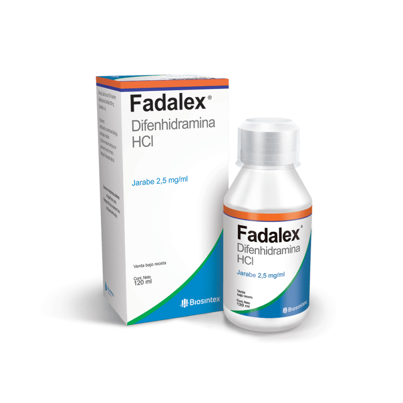 Fadalex - Difenhidramina 2.5Mg/Ml - Jarabe 120Ml -Vbr