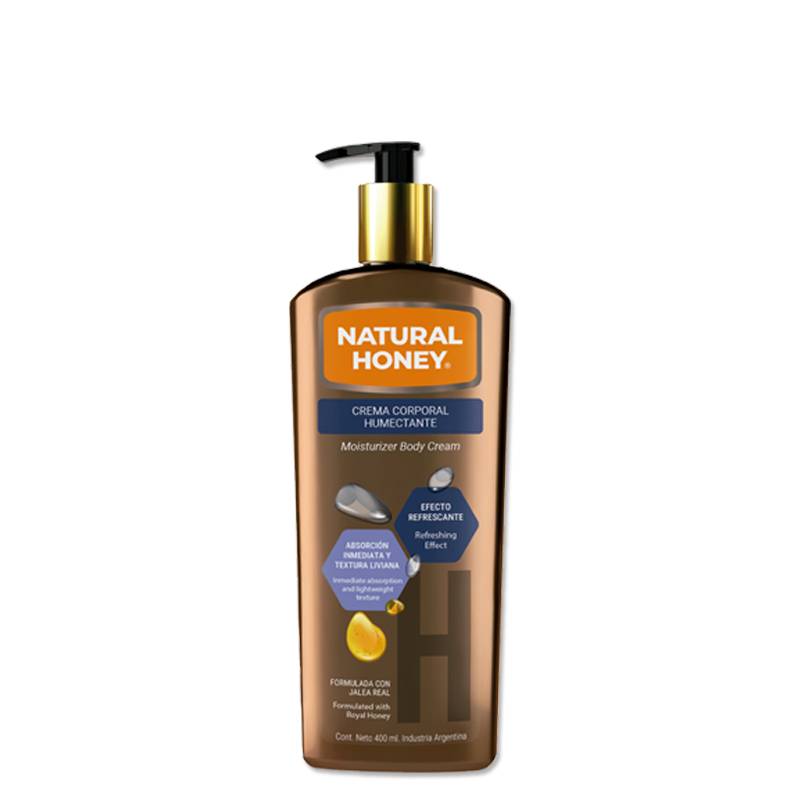Natural Honey - Crema Corporal Humectante Efecto Refrescante 400Ml