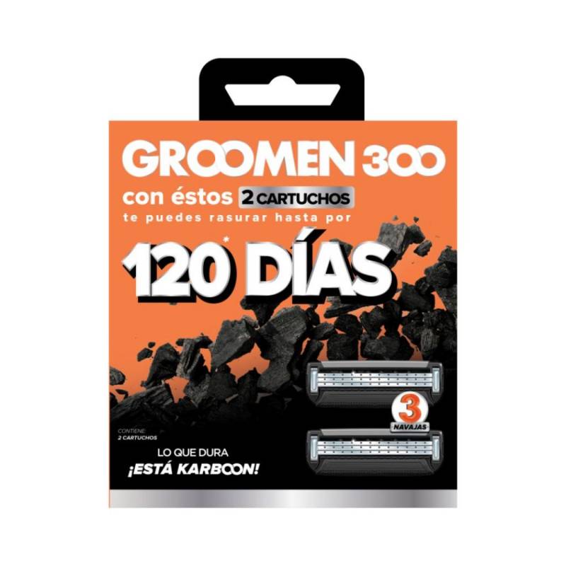 Groomen 300 Cartuchos Repuesto X 2