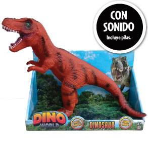 Dinoworld Super Dinosaurio De 30cm Con Sonidos