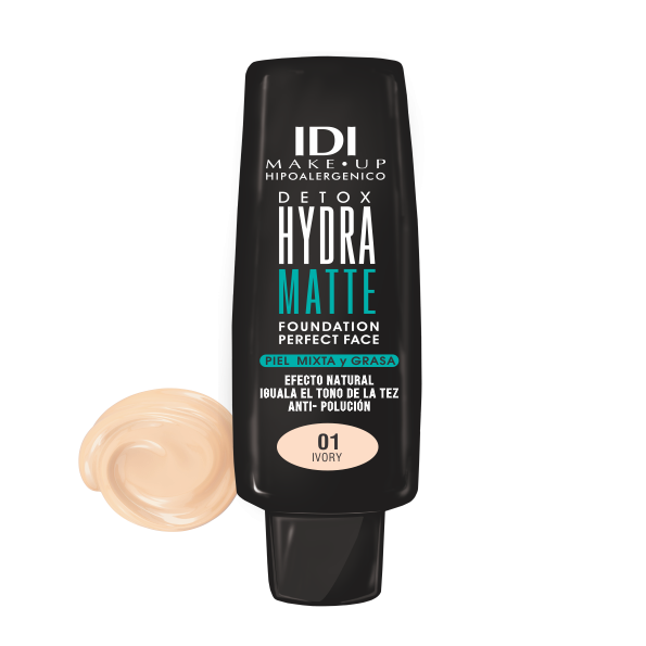 Idi - Maquillaje Fluido Hydra Matte Detox N01 Ivory