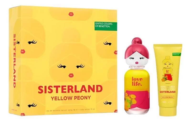 Benetton - Estuche Sisterland Yellow Peony Edt 80Ml + Body Lotion
