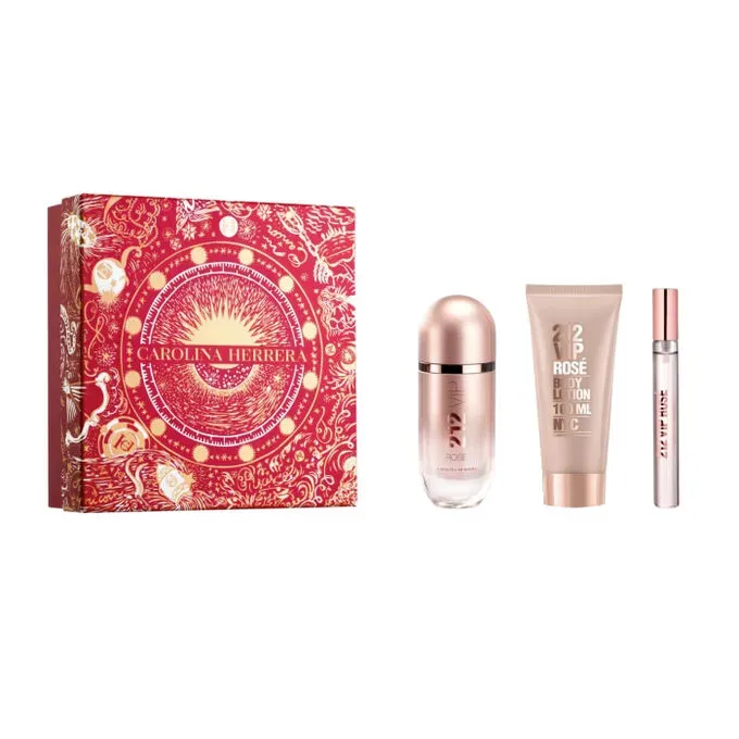 Carolina Herrera - Estuche 212 Vip Rose Edp 80 Ml + Body Lotion + Mni 10 Ml
