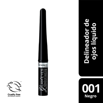 Rimmel - Delineador Liquido Glam Eyes - Black 001
