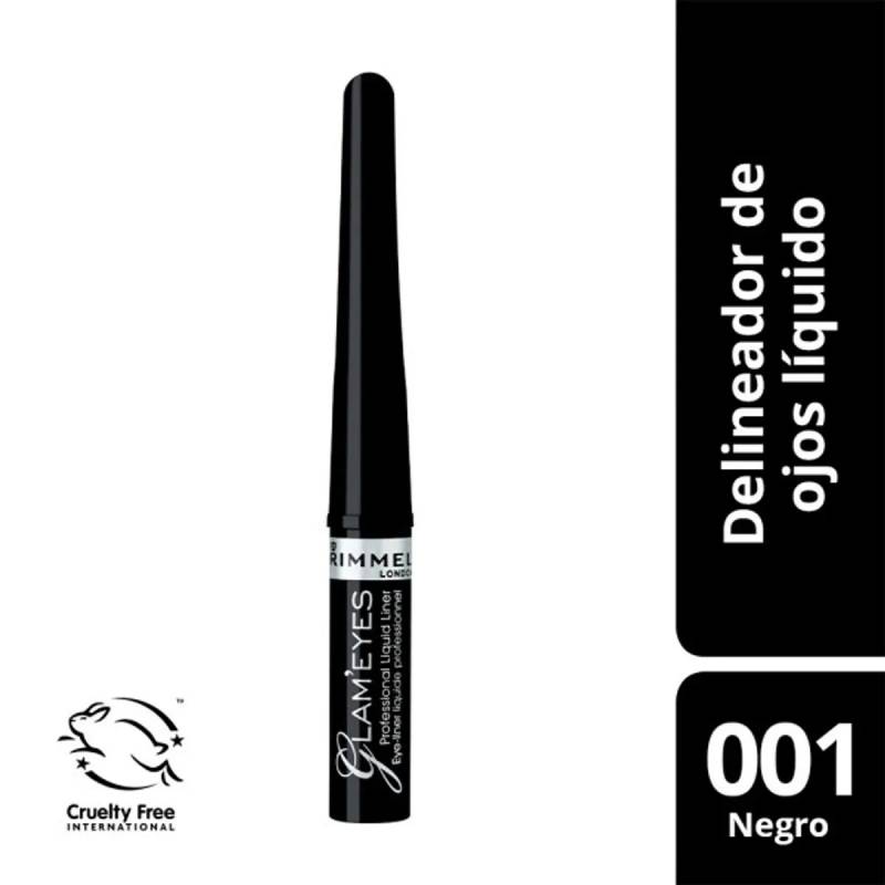 Rimmel - Delineador Liquido Glam Eyes - Black 001