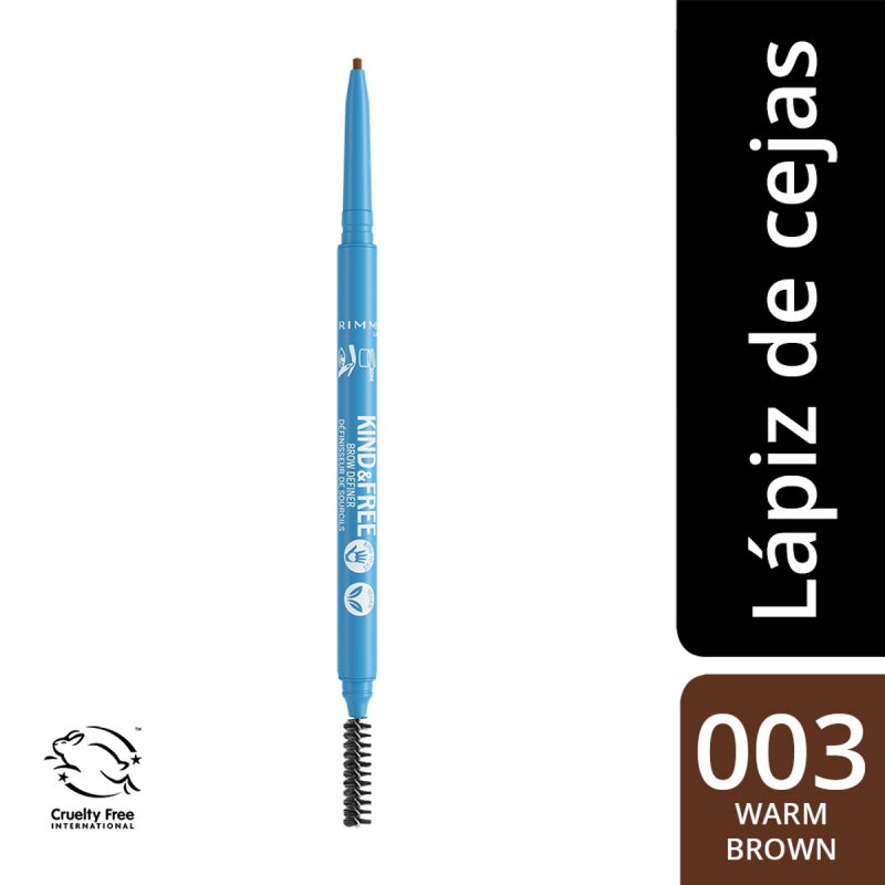 Rimmel - Kind & Free - Clean Eyebrow Pencil - Warm Brown 003