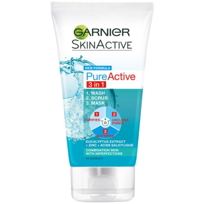 Skin Active - Limpiador 3 En 1 Pure Active 150ml