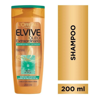 Elvive Shampoo X 200ml Oleo Extraordinario - Rizos Definidos - Keratina
