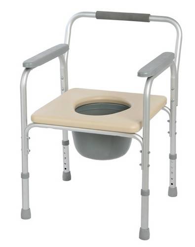 Silfab - Asiento Inodoro Portatíl De Aluminio C/Apoyabrazos - I1020