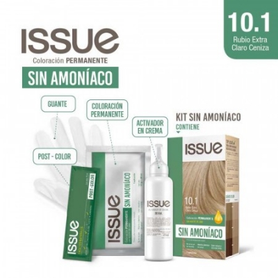 Issue Kit Sin Amoniaco - N°10.1 Rubio Extra Claro Ceniza