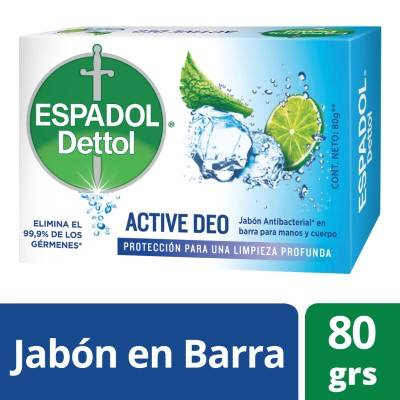 Espadol JabÓn Antibacterial Activedeo X 80 Gr