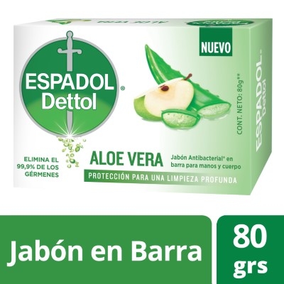 Espadol JabÓn Antibacterial Aloe Vera X 80 Gr