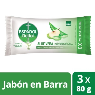 Espadol JabÓn Aloe Vera 3 X 80 Gr