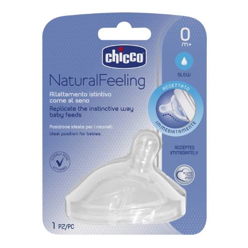 Chicco - Tetina Natural Feeling 0m+ Flujo Lento X 1