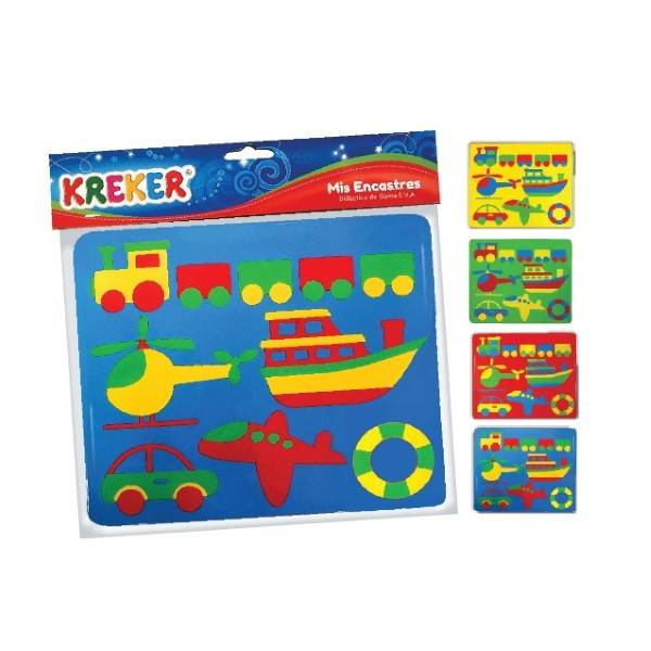Puzzle De Goma Eva Medios De Transporte 28X24X6Mm
