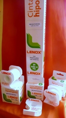 Lenox 8853 Cinta 2,5x9 Adhesiva Hipoalergenica Dispenser X12