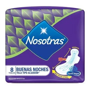 Nosotras - Toalla Buenas Noches C/seda X 8 (bulto 24x8)