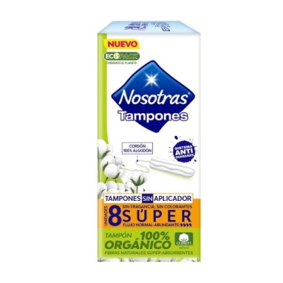 Nosotras - Tampon Digital Super Algodon X 8 (bulto 12x8)
