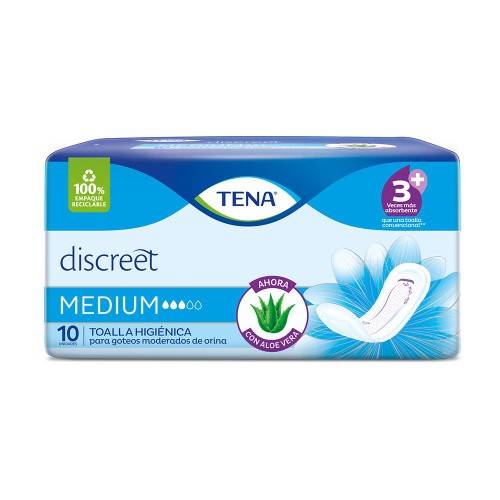 Tena Mujer - Toal. Discreet Med Aloe X 10 (Bulto 12X10)