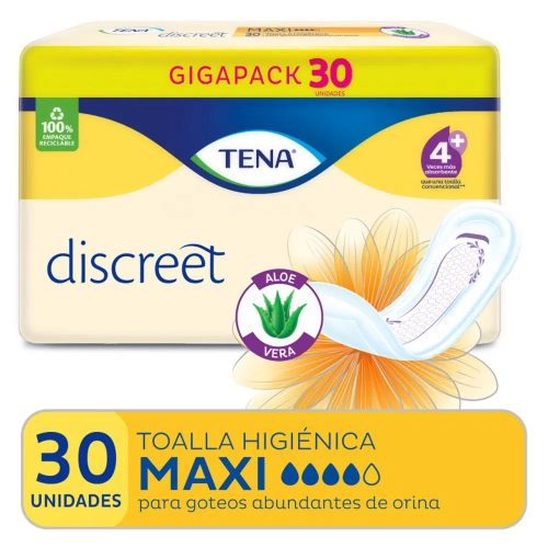 Tena Mujer - Toal. Discreet Max Aloe X 30 (Bulto 8X30)