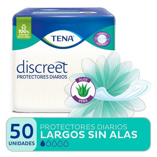 Tena Mujer - Prot. Discreet Largo Sin Alas X 50 (Bulto 12X50)